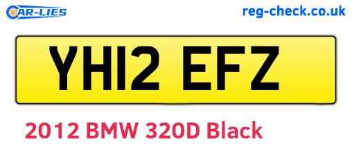 YH12EFZ are the vehicle registration plates.