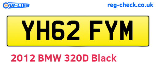 YH62FYM are the vehicle registration plates.