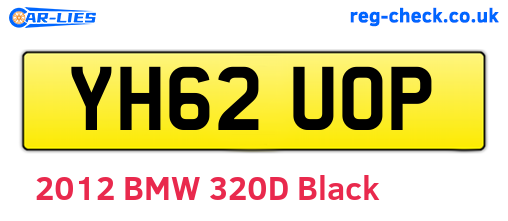 YH62UOP are the vehicle registration plates.
