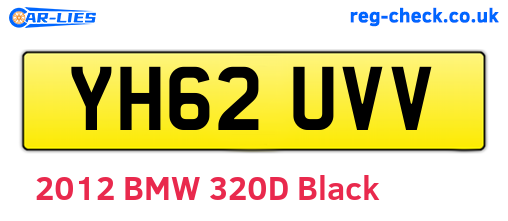 YH62UVV are the vehicle registration plates.