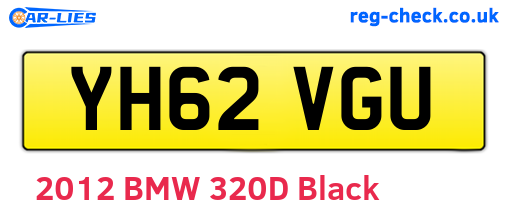 YH62VGU are the vehicle registration plates.