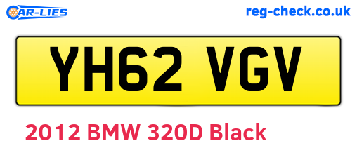 YH62VGV are the vehicle registration plates.