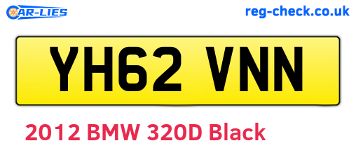 YH62VNN are the vehicle registration plates.