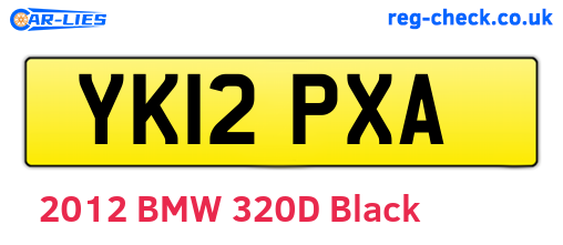YK12PXA are the vehicle registration plates.