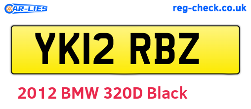 YK12RBZ are the vehicle registration plates.