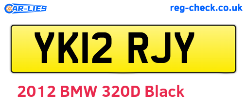 YK12RJY are the vehicle registration plates.