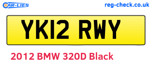 YK12RWY are the vehicle registration plates.