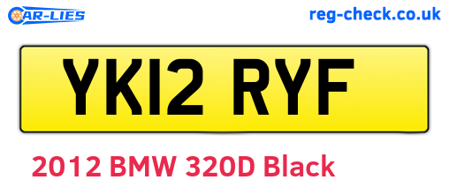YK12RYF are the vehicle registration plates.