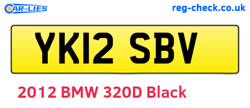 YK12SBV are the vehicle registration plates.