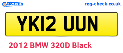 YK12UUN are the vehicle registration plates.