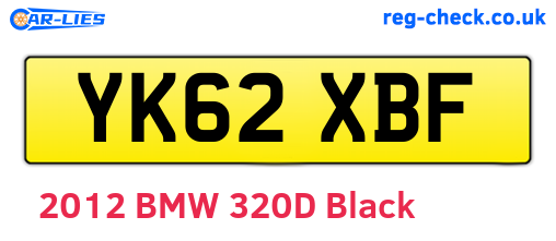 YK62XBF are the vehicle registration plates.