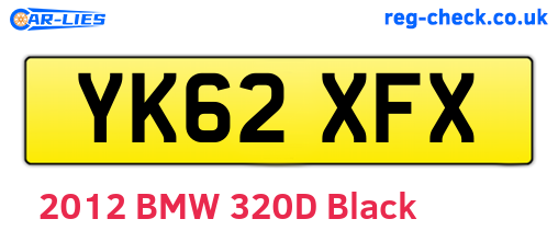 YK62XFX are the vehicle registration plates.