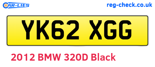 YK62XGG are the vehicle registration plates.