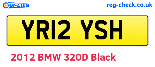YR12YSH are the vehicle registration plates.
