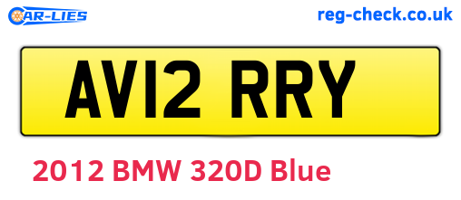 AV12RRY are the vehicle registration plates.