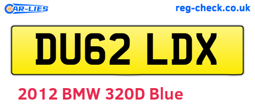 DU62LDX are the vehicle registration plates.