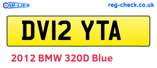 DV12YTA are the vehicle registration plates.