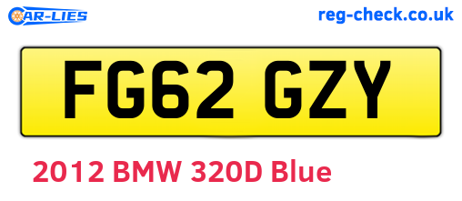 FG62GZY are the vehicle registration plates.