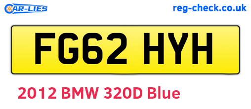 FG62HYH are the vehicle registration plates.