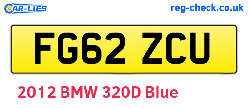 FG62ZCU are the vehicle registration plates.