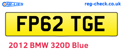 FP62TGE are the vehicle registration plates.