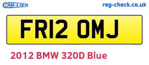 FR12OMJ are the vehicle registration plates.