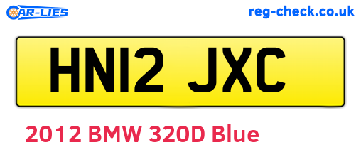 HN12JXC are the vehicle registration plates.
