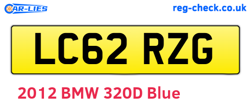 LC62RZG are the vehicle registration plates.