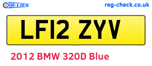 LF12ZYV are the vehicle registration plates.