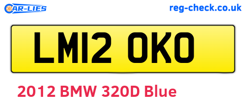 LM12OKO are the vehicle registration plates.