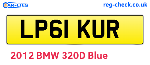 LP61KUR are the vehicle registration plates.