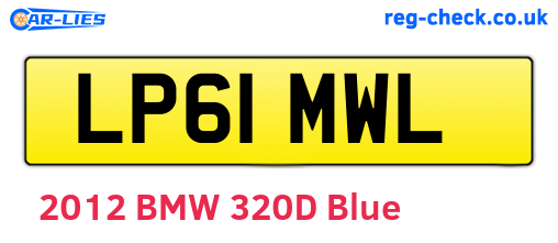 LP61MWL are the vehicle registration plates.