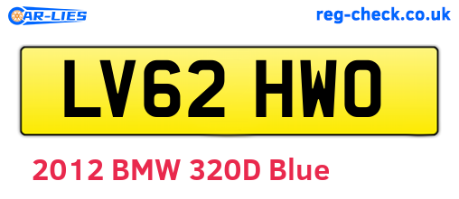 LV62HWO are the vehicle registration plates.