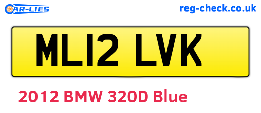 ML12LVK are the vehicle registration plates.