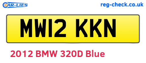 MW12KKN are the vehicle registration plates.
