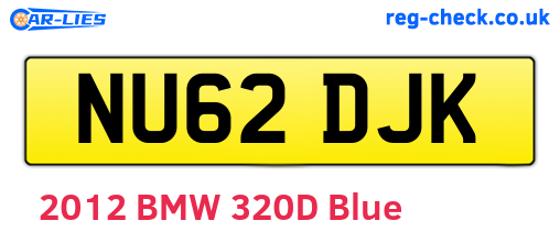 NU62DJK are the vehicle registration plates.