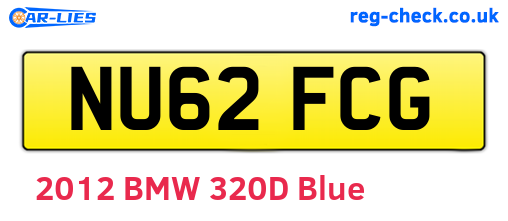 NU62FCG are the vehicle registration plates.