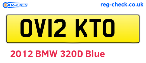 OV12KTO are the vehicle registration plates.