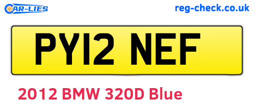 PY12NEF are the vehicle registration plates.