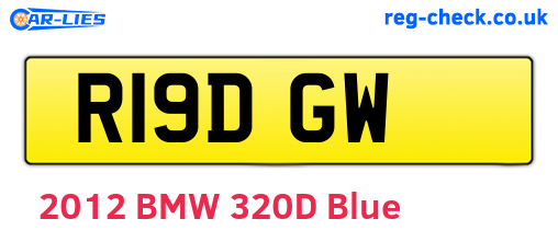 R19DGW are the vehicle registration plates.