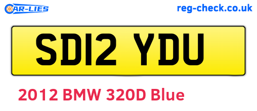 SD12YDU are the vehicle registration plates.