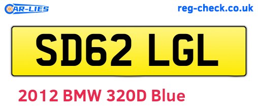 SD62LGL are the vehicle registration plates.