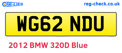 WG62NDU are the vehicle registration plates.