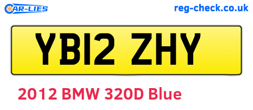 YB12ZHY are the vehicle registration plates.