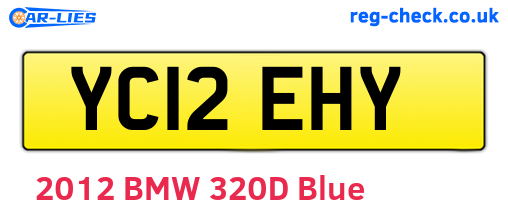YC12EHY are the vehicle registration plates.
