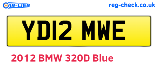 YD12MWE are the vehicle registration plates.