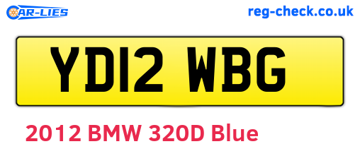 YD12WBG are the vehicle registration plates.