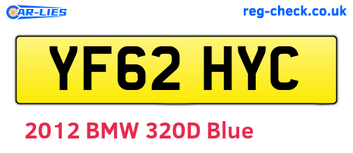 YF62HYC are the vehicle registration plates.