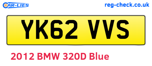 YK62VVS are the vehicle registration plates.