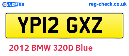 YP12GXZ are the vehicle registration plates.
